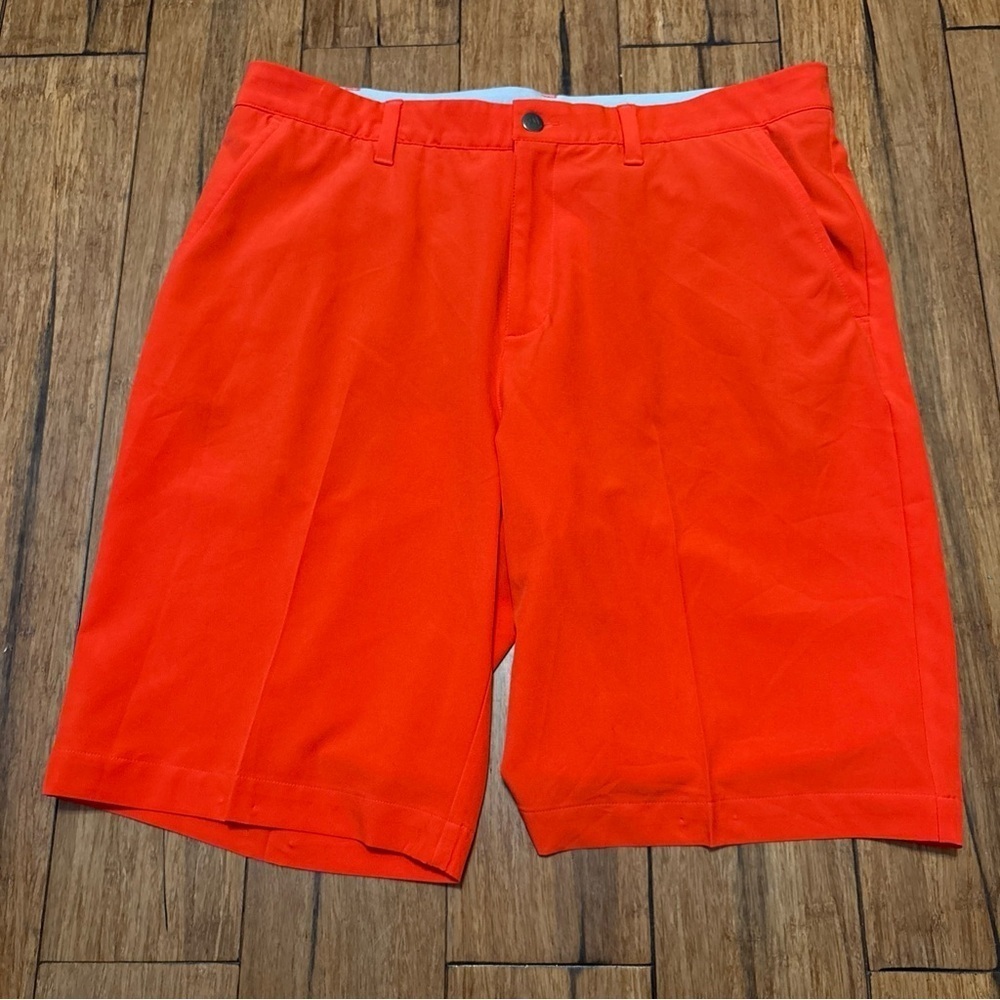 Adidas Golf Shorts Men’s Size 35 Dark Pink Neon - Picture 7 of 7